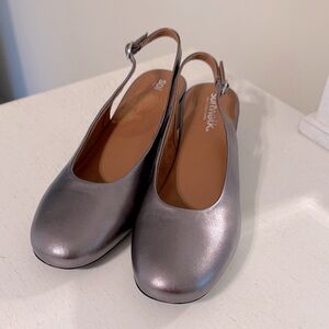 SoftWalk Women’s Largo Leather Slingback Pumps / Metallic Gray / Size 12 / NWOT